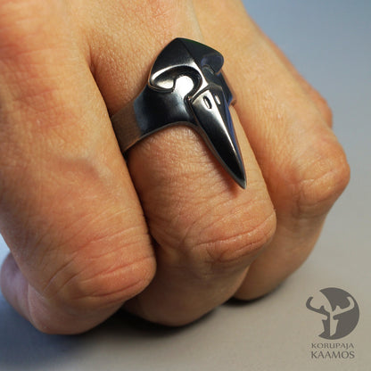 korppi sormus hopea