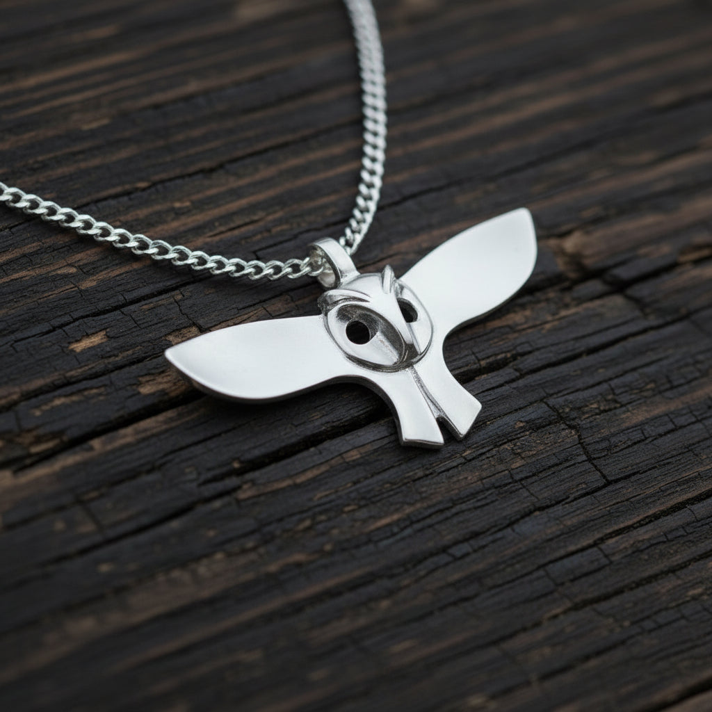 pöllö kaulakoru hopea