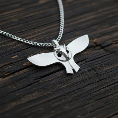 pöllö kaulakoru hopea